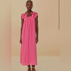 Farm Rio midi dress pink S NWT